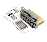 Musiclily Ultra 52,5mm ST Chitarra Ponte Tremolo Bridge 6 Viti con Sellette in Acciaio Vintage 36 mm Blocco in Ottone per Chitarra Elettrica tipo Strat, Cromato