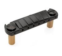 Musiclily Ultra 52mm Intonazione Cordiera Ponte Wraparound in Ottone per Chitarra Elettrica tipo USA, Nero