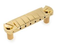 Musiclily Ultra 52mm Intonazione Cordiera Ponte Wraparound in Ottone per Chitarra Elettrica tipo USA, Dorato