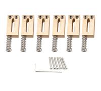 Musiclily Ultra 6Pcs Brass 10.5mm Modern Offset Saddles For Strat ST Tele Guitar