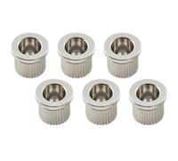 Musiclily Ultra 8,3mm G-TLB-1 Boccole Passacorde in Ottone String Ferrules String-Through-Body per Chitarra Elettrica tipo Tele, Cromato (Set di 6)