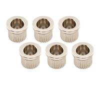 Musiclily Ultra 8,3mm G-TLB-1 Boccole Passacorde in Ottone String Ferrules String-Through-Body per Chitarra Elettrica tipo Tele, Nickel (Set di 6)