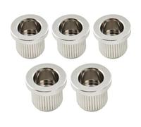 Musiclily Ultra 9,6mm G-TLB-2 Basso Boccole Passacorde in Ottone String Ferrules String-Through-Body per Basso Elettrico, Cromato(Set di 5)