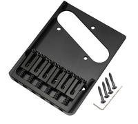 Musiclily Ultra Black 54mm Full Solid Brass Heavy Duty For Tele Guitar Bridge