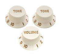 Musiclily Ultra Dimensione Universale Manopole Strat 2 Tono 1 Volume Knobs Set per Chitarra elettrica Fender Stratocaster ST style, Aged White
