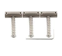 Musiclily Ultra Lega Titanio Sellette Tele Barrel Bridge Saddles per Chitarra Elettrica Fender American Vintage Telecaster, Colore Originale (Set di 3)