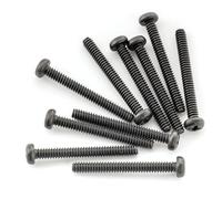 Musiclily Ultra UNC#6-32X1-1/4" Viti Intonazione Sellette in Acciaio Inox per Ponte Chitarra Elettrica Basso USA, Nero (Set di 10)
