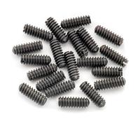 Musiclily Ultra UNC#6-32X3/8" Viti Regolazione Altezza Sellette Ponte in Acciaio Inox per Chitarra Elettrica tipo Tele USA, Nero (Set di 20)