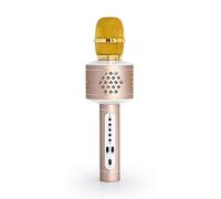 MusicMan Wireless Bluetooth V4.2 Microfono Karaoke Altoparlante portatile AUX Echo e funzione TWS Prodotto musicale portatile KTV Vocal&Karaoke APP Compatibile per cantare duetti BT-X35(Oro/Argento)