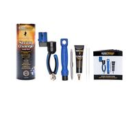 MusicNomad Kit di attrezzi per cambio corde di chitarra, 6 pezzi, con avvolgitore, taglierina, estrattore, Tune-It, chiave esagonale e cacciavite (MN218)