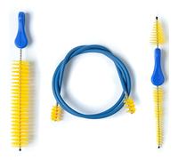 MusicNomad Kit di pulizia per spazzola per tromba Premium, 3 pezzi: bocchino, valvola e spazzola a serpente con custodia (MN765)