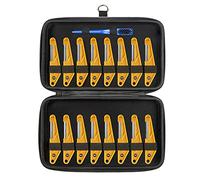 MusicNomad Set completo di lime per dadi diamantate - 16 pezzi con custodia + spazzola per la pulizia