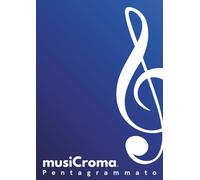 musiCroma PENTAGRAMMATO serie "Violino" colore BLU: quaderno musicale con pentagrammi e pagine a righe finali per testi e appunti, copertina in 6 colorazioni differenti, formato A4.