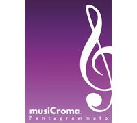 musiCroma PENTAGRAMMATO serie "Violino" colore VIOLA: quaderno musicale con pentagrammi e pagine a righe finali per testi e appunti, copertina in 6 colorazioni differenti, formato A4.