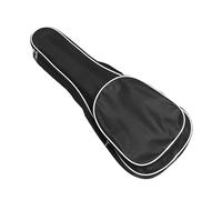 Musiin 23 Inch Ukulele Case Backpack Straps Gig Bag Case Storage For Travel Performance Concert Show (Black with White Edge)