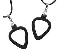 Musiin Collana porta plettro per chitarra, design universale su entrambi i lati, di facile accesso, adatto per musicisti di vari stili per mostrare il gusto musicale unico (2 classici)
