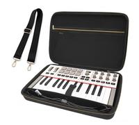 Musiin Custodia per controller tastiera MIDI di alta qualità, compatibile con Akai Mini IV, Arturia MiniLab 3, MiniLab MkII, sintetizzatore a 25 tasti, custodia protettiva portatile con tracolla (Gold