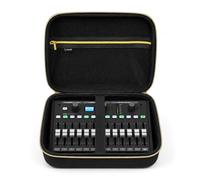 Musiin Custodia per mixer audio compatibile con Behringer P24, cerniera superiore dorata, comoda maniglia e cinturino interno, per studio, viaggi e trasporto di spettacoli dal vivo (Gold Tone Edition)