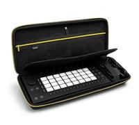 Musiin Custodia per stazioni di produzione compatibile con Ableton Move Arturia MicroLab MK3, cerniera dorata, tasca a rete integrata, scomparto per cavi, design fisso per viaggi e live set (Gold Tone