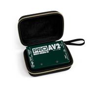 Musiin Direct Box - Custodia compatibile con Radial ProAV2 Stereo Passive Multimedia, cerniera superiore dorata aggiornata e comoda maniglia, per studio, conservazione quotidiana e trasporto su palco