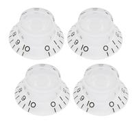 Musiin Electric Guitar LP Style Top Hat Volume Tone Control Knob Compatible with Les Paul Epiphone Parts Replacement(Transparent)