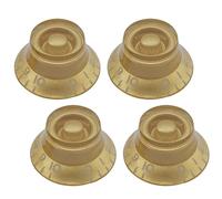Musiin Electric Guitar LP Style Top Hat Volume Tone Control Knob Compatible with Les Paul Epiphone Parts Replacement 4 packs (Gold)