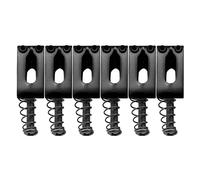 Musiin Electric Guitar Modern-style tremolo bridge saddle nut flat nut string saddle 10.5mm(6 pieces set Black)