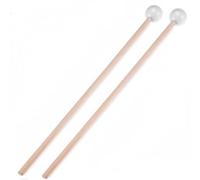 Musiin Marimba & Glockenspiel Percussion Mallets - Rubber Xylophone Sticks with Wood Handles(White)