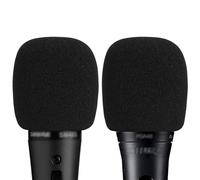 Musiin Microphone Foam Windscreen Compatible with Shure SM48, SM86, PGA48, SM58LC, BETA58A, WA713 Handheld Vocal Microphone Antipop Foam Cover, Sponge Foam Filter, Mic Wind Cover (Black) 2 Pack
