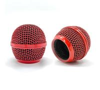 Musiin Microphone Grid, Compatible with Metal Replacement Heads, Enjoy Double The Superior Sound Quality(red 2 Packs)