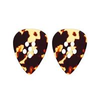 Musiin plettro per chitarra personalizzato di alta qualità, realizzato a mano, per un suono nitido, ideale per chitarra elettrica e basso, per musica funk, jazz e blues. (Tortie/2 pezzi)