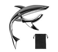Musiin Shark Guitar Capo - Cool Capo Suitable for Electric, Acoustic, Classical Guitars, Ukulele Zinc Alloy Spring Capo (Black)