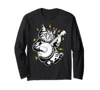 Musik Cat che suona lo strumento banjo su Cat Banjoist Maglia a Manica