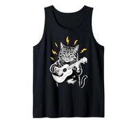 Musik Cat che suona lo strumento Ukulele su Ukulelist Cat Canotta