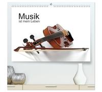 Musik ist mein Leben (hochwertiger Premium Wandkalender 2026 DIN A2 quer), Kunstdruck in Hochglanz: Verschiedene Musikinstrumente