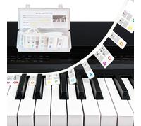 MUSIQ MAKER Etichette rimovibili per tastiera pianoforte per apprendimento, note di pianoforte e guida ai tasti per tastiere 88 e 61. Dì addio agli adesivi per tastiera del pianoforte.