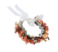 MUSISALY 1 Pezzo Bellissima Ghirlanda in Rattan Foto Prop Ghirlanda Fatta A Mano Copricapo Da Sposa Fiori Decorativa Per Matrimonio E Spighe