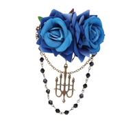 MUSISALY 1 Pezzo Spilla Gotica Nappa Corsage Abito Da Corte Reale Scuro Fiore Artificiale Decorazione Per Vestiti