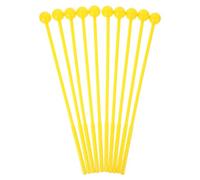MUSISALY 10 Pezzi Bacchette per Strumenti a Percussione, Mallet in Plastica Gialla Leggera e Resistente per Glockenspiel e Marimba, Perfette per Performance Sul Palco