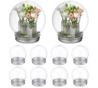 MUSISALY 10 Pezzi Globi di Neve Vuoti Fai da Te 150 Ml in Plastica Trasparente Tappo a Vite per Decorazioni Natalizie e Creazioni Artigianali Multifunzione