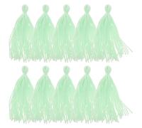 MUSISALY 10 Pezzi Mop Galleggiante per Allevamento Pesci e Deposizione Uova, Erba Artificiale Verde Chiaro 10 Pezzi, Accessorio Acquario per Nascondiglio Gamberetti e Riproduzione Acquatica