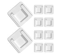 MUSISALY 10pezzi Fermo di Sicurezza per Porta Scorrevole Tirante ad Anello per Limitatore per Finestra Scorrevole Ferramenta Nascosta per Armadio Blocco per Ragazzo Ragazza Ragazza