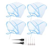 MUSISALY 12 Pezzi Cuffie di Plastica per Mèches Regolabili con Fori, Kit per Colpi di Sole per Tintura Chioma, Accessori Professionali per Salone e Uso Domestico