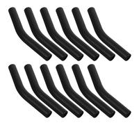 MUSISALY 12 Pezzi Punte di Silicone per Cannucce Riutilizzabili Nero, Resistenti alla Deformazione e Non Sbiadiscono, per Lettura e Guida Cannucce da 8 Mm