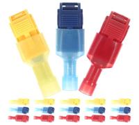 MUSISALY 180 Pezzi Kit Connettori T-tap per Cavi Elettrici Morsetti Rapidi Isolati in Nylon con Terminali Spina Maschio per Collegamenti Sicuri e Auto-sganciabili per Cablaggi Automotive e