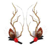 MUSISALY 1paio Cerchietto Natalizio Con Corna Di Cervo Luminescenti Fermaglio Per Festivo Con Design Tema Natalizio e Effetto Luminoso Per Party e Costumi Di Natale