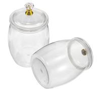 MUSISALY 2 Pezzi Barattolo di archiviazione Trasparente Barattolo di archiviazione di Caramelle Transparent