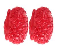 MUSISALY 2 Pezzi Cervelli Umani Finti in Lattice per Halloween Decorazioni Casa Infestata e Accessori Zombie per Scherzi di Scena e Feste a Tema Horror