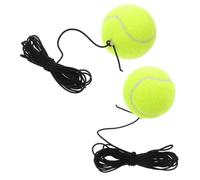 MUSISALY 2 Pezzi Palla per Tennis con Corda in Fibra Chimica Compatta e Portatile per Allenamento da Tennis Principianti e Pratica Singola Efficiente