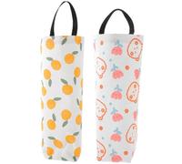 MUSISALY 2 pezzi Porta Sacchetti Plastica da Parete Dispenser Organizzatore Sacchetti Spesa e Buste Spazzatura Supporto Risparmio Spazio Cucina Multifunzionale Design Cilindrico Resistente